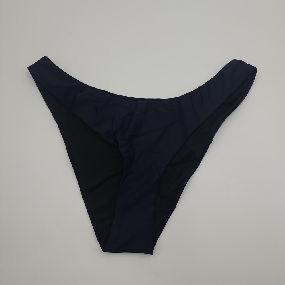 J. Crew Curved-waist Cheeky Bikini Bottom in Navy Size M